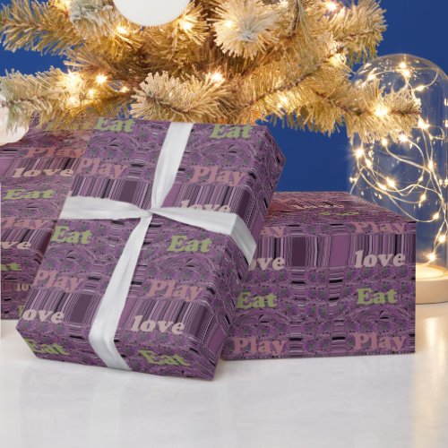 Purple  Loves   Play Eat Africa South Traditional Wrapping Paper