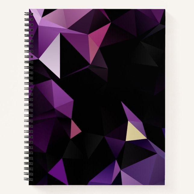Purple Low-Poly Bullet Journal / Lined Notebook (Front)