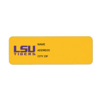 Purple LSU Tigers Logo Label