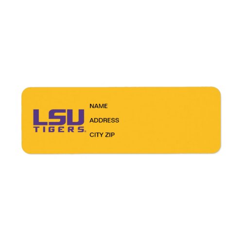 Purple LSU Tigers Logo Label