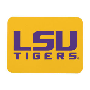 Purple LSU Tigers Logo Magnet