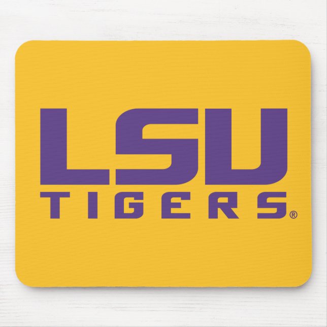Purple LSU Tigers Logo Mouse Pad (Front)