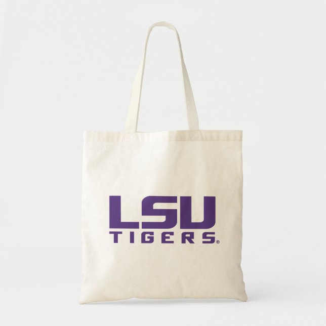Purple LSU Tigers Logo Tote Bag (Front)