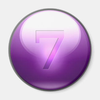 Purple Lucky 7 Magnet