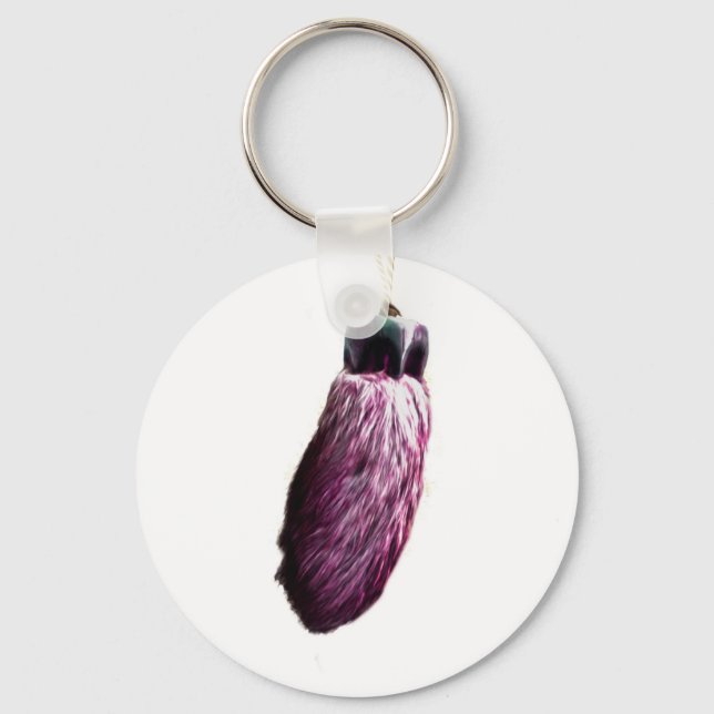Purple Lucky Rabbit's Foot Keychain (Front)