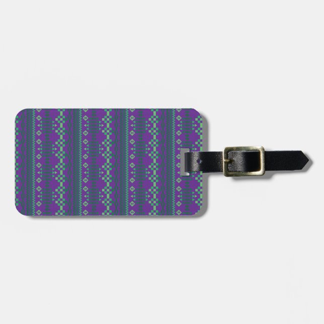 Purple Luggage Tag (Front Horizontal)