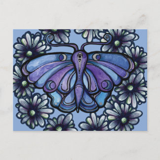 Purple Luna Moth MoonChild Moon Moths              Postcard