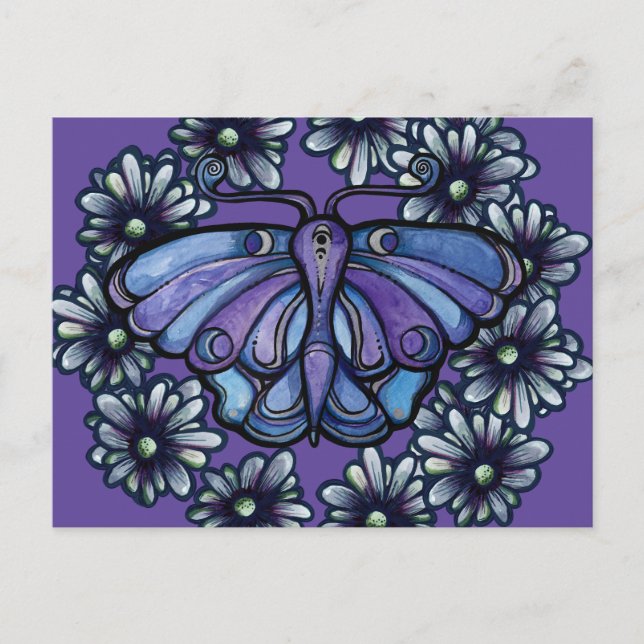 Purple Luna Moth MoonChild Moon Moths              Postcard (Front)