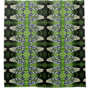 Purple Lupine Flower Art Pattern   Shower Curtain