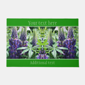 Purple Lupine Flowers Personalized Doormat