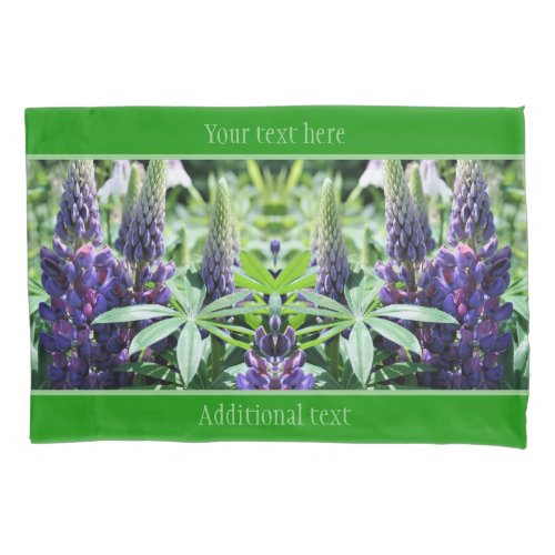 Purple Lupine Flowers Personalized Pillow Case