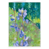 Purple Lupines Watercolor Wildflowers Blank (Front)