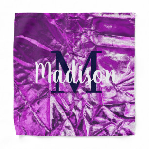 Purple Luxurious Custom Monogram Personalized Bandana