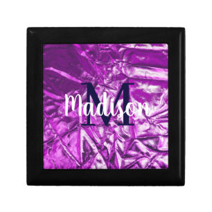 Purple Luxurious Custom Monogram Personalized Gift Box