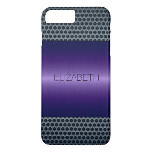 Purple Luxury Stainless Steel Metal Look #2 iPhone 8 Plus/7 Plus Case