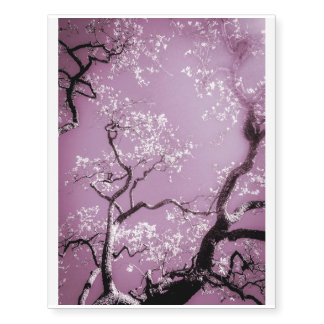 Purple M temporary tattoo