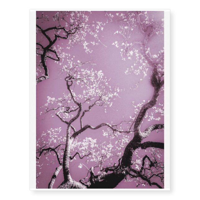 Purple M temporary tattoo (Front)