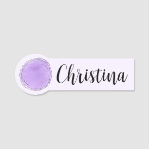 Purple Macaron Macaroon French Pastry Chef Bakery Name Tag