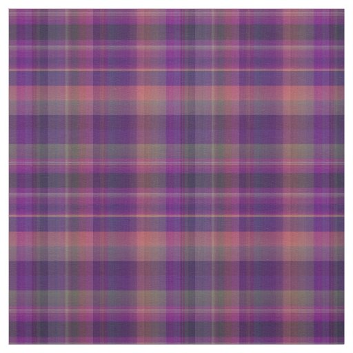 Purple Madras Plaid Stripes Print Pattern Fabric