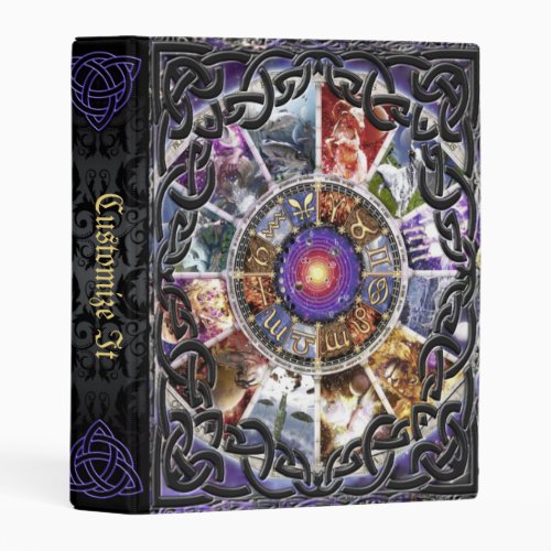 Purple Mage Medieval Witches Book Of Shadows Mini Binder