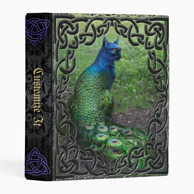 Purple Mage Medieval Witches Book Of Shadows Mini Binder (Front/Spine)