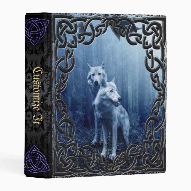 Purple Mage Medieval Witches Book Of Shadows Mini Binder (Front/Spine)