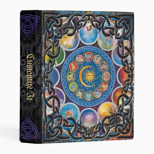Purple Mage Medieval Witches Book Of Shadows Mini Binder