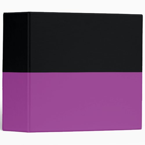 Purple Magenta and Black Simple Extra Wide Stripes 3 Ring Binder
