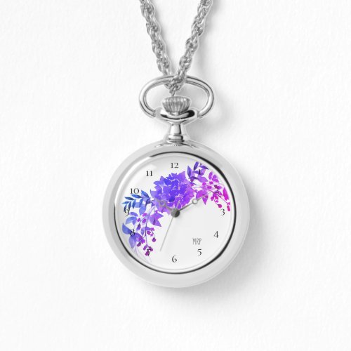  Purple Magenta Blue Hydrangea Floral Watch