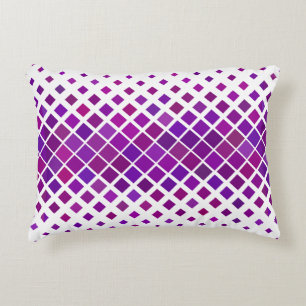 Purple Magenta Diamonds Design Accent Pillow