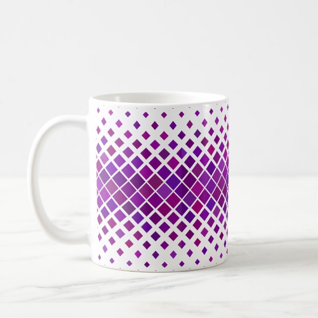 Purple Magenta Diamonds Design Coffee Mug