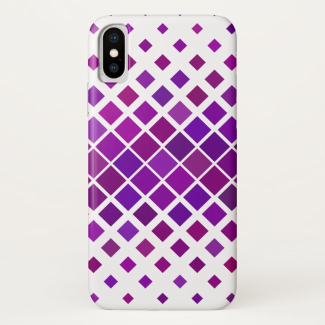 Purple Magenta Diamonds Design iPhone Case