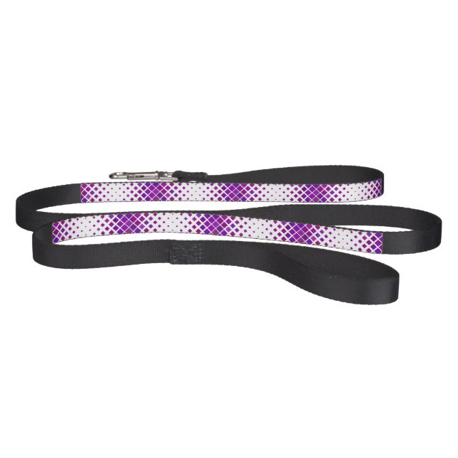 Purple Magenta Diamonds Design  Pet Leash (Full)