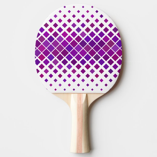 Purple Magenta Diamonds Design Ping Pong Paddle