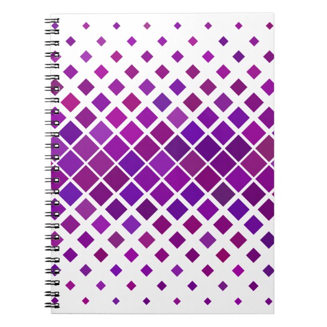 Purple Magenta Diamonds Design Spiral Notebook