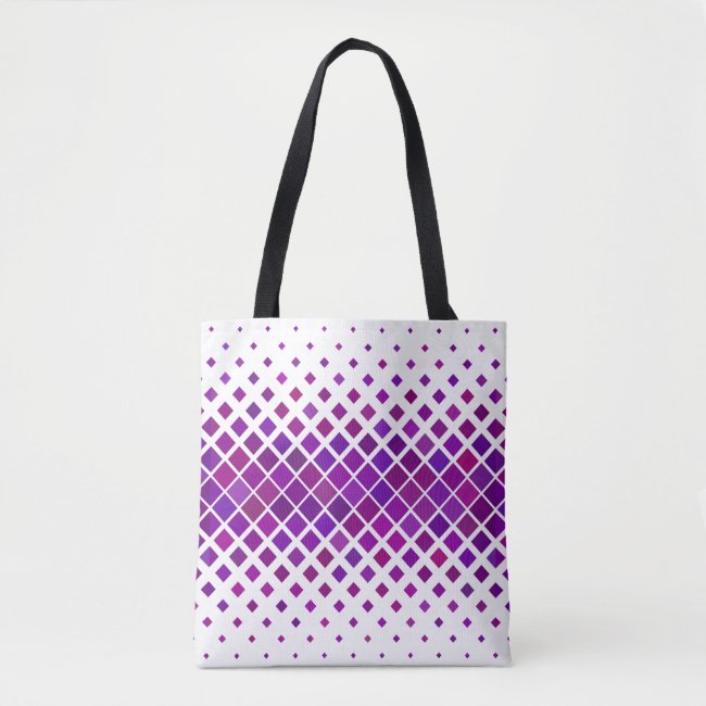 Purple Magenta Diamonds Design Tote Bag