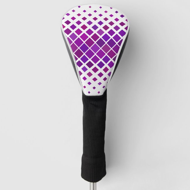 Purple Magenta Diamonds Golf Club Head Cover