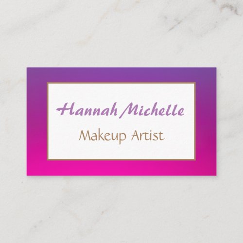 Purple Magenta Makeup Artist Business Card