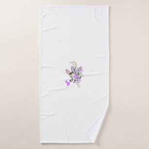 Purple-Magenta, Reddish Orange, Tealish Bath Towel