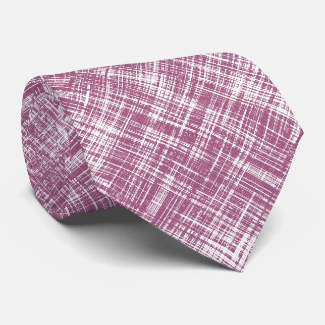 Purple Magenta Stylish Abstract Patter Neck Tie (Rolled)