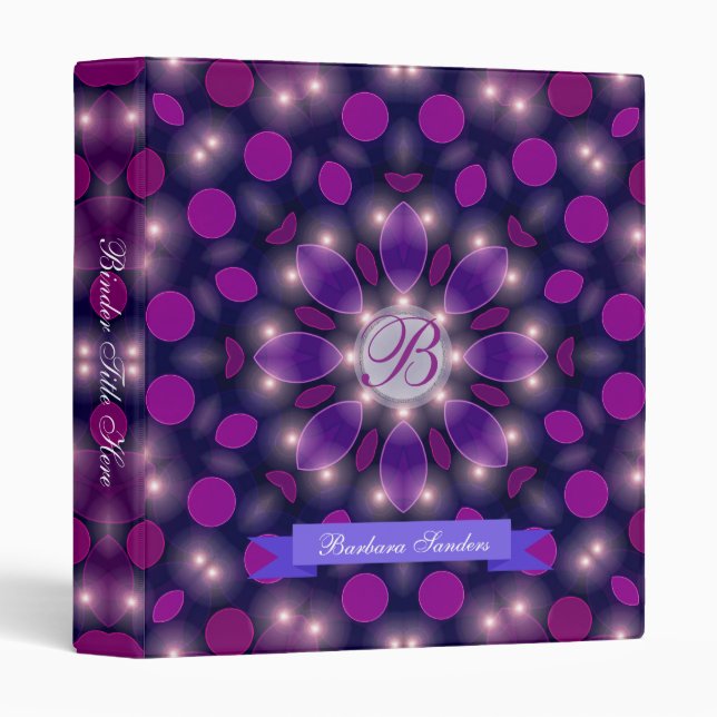 Purple Magic Lights Album Binder (Front/Spine)
