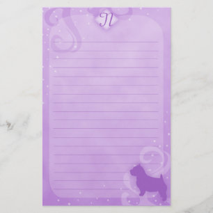 Purple Magic Norwich Terrier Stationery