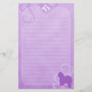 Purple Magic Old English Sheepdog Stationery