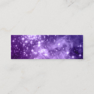 Purple Magic Stars Mini Business Card