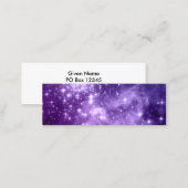 Purple Magic Stars Mini Business Card (Front/Back)