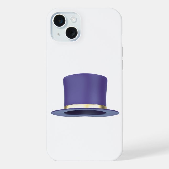 Purple magic top hat iphone case (Back)