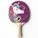 Purple Magical Unicorn Gold Glitter Personalized Ping Pong Paddle Purple Magical Unicorn Gold Glitter Personalized Ping Pong Paddle