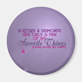 Purple Magnet: Dogtags & Diamonds (FEMALE TROOPS) Magnet