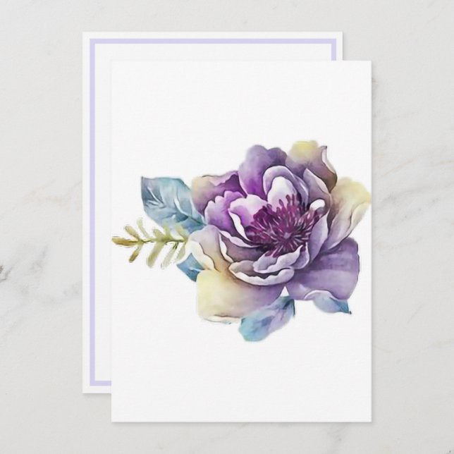 Purple Magnolia From Your Desk A Personal Template (Front/Back)