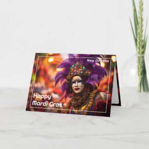 💚💜💛Purple Majesty: Mardi Gras Elegance Card